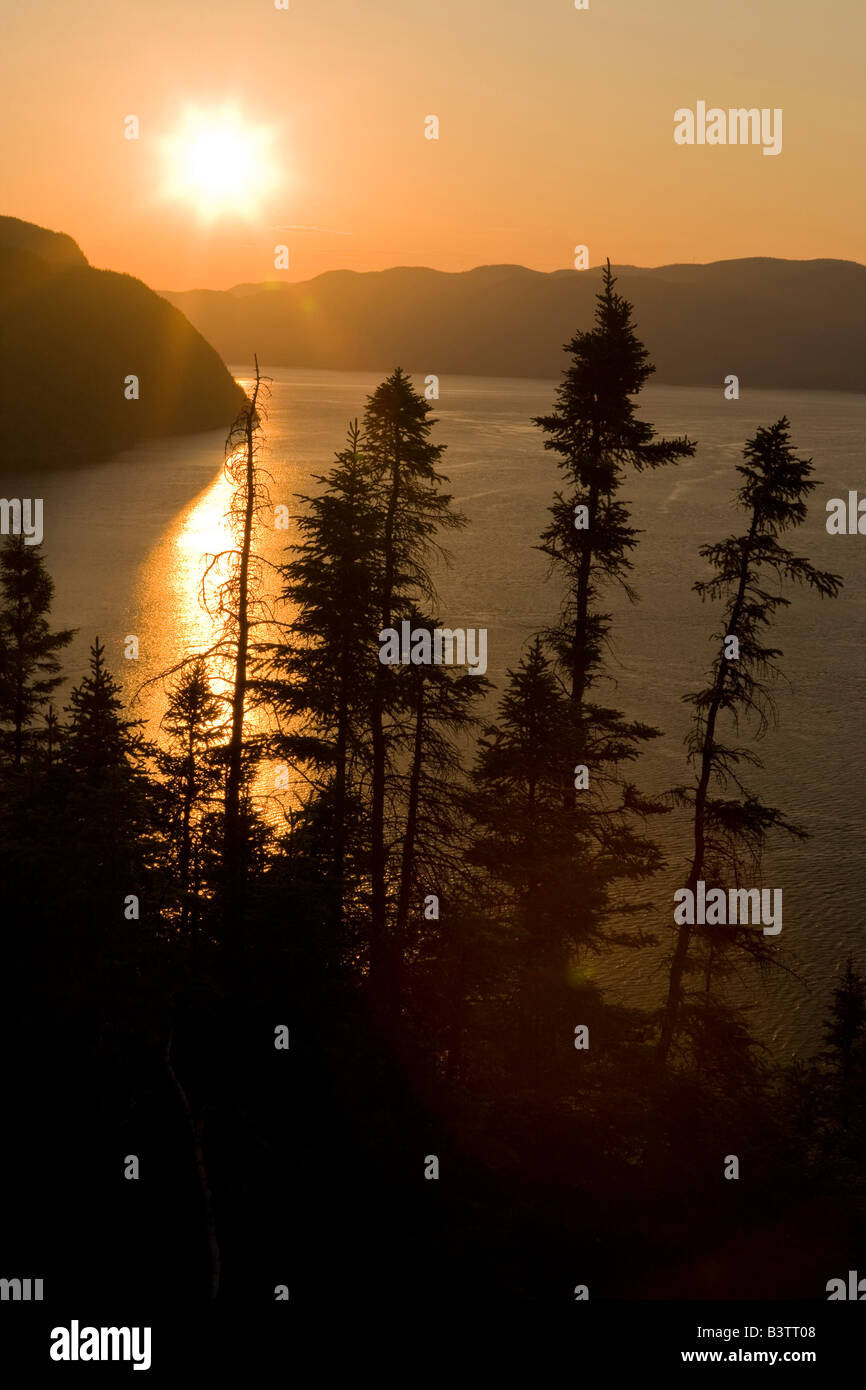 View of the Saguenay Fjord from Cap Trinite in Parc du Saguenay Stock ...
