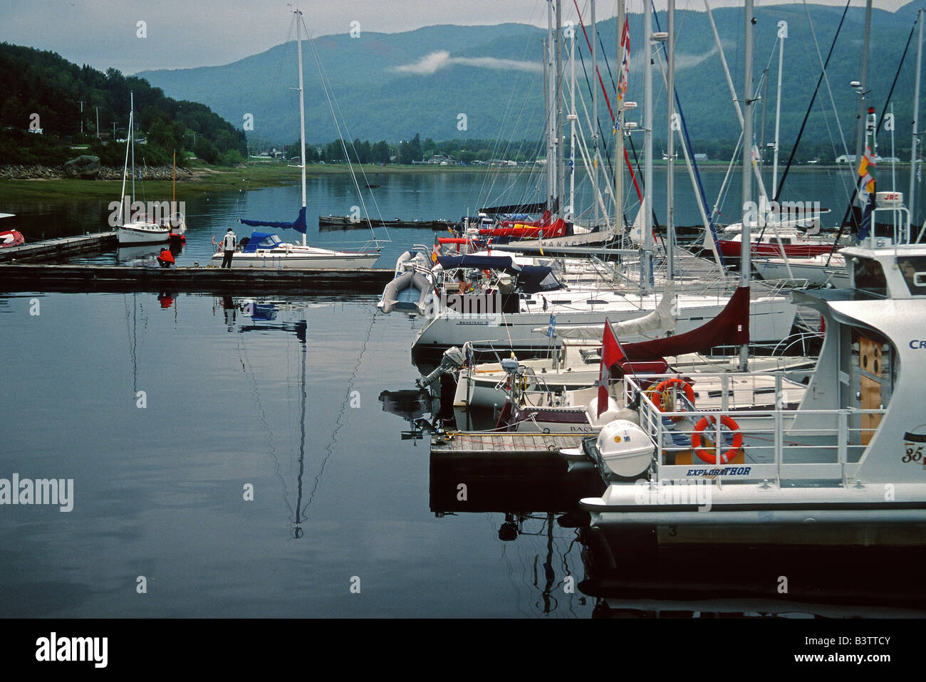North America, Canada, Quebec, Saguenay, L'AnseSaintJean. Boats