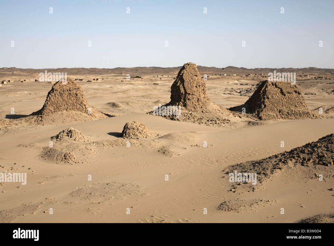 Royal cemetery of Nuri, Karima, Sudan Stock Photo