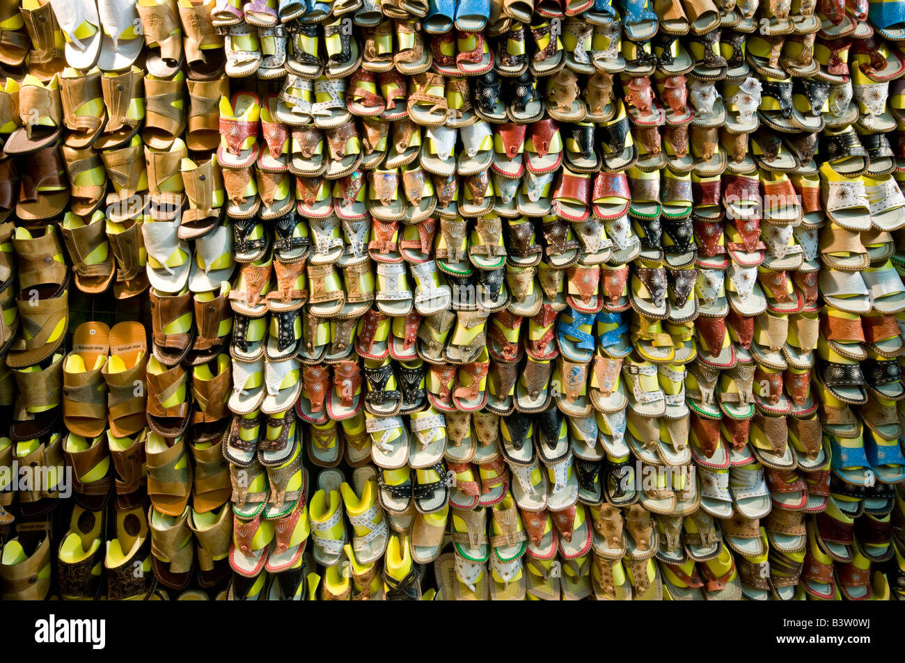 Shoe stall in Hurghada Egypt Stock Photo