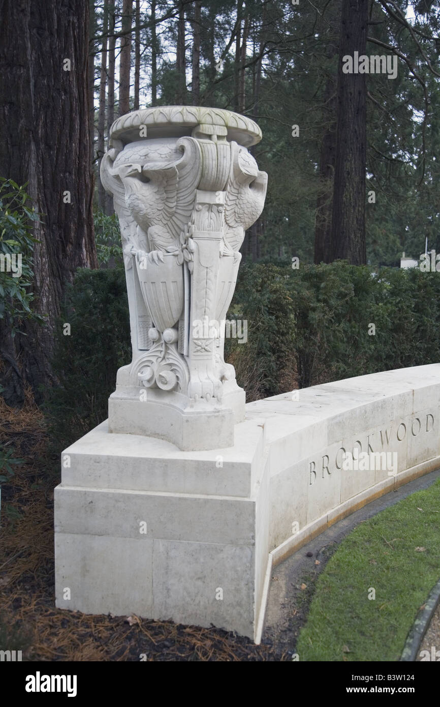 Brookwood American Military Cemetery Pillar with American Eagle and