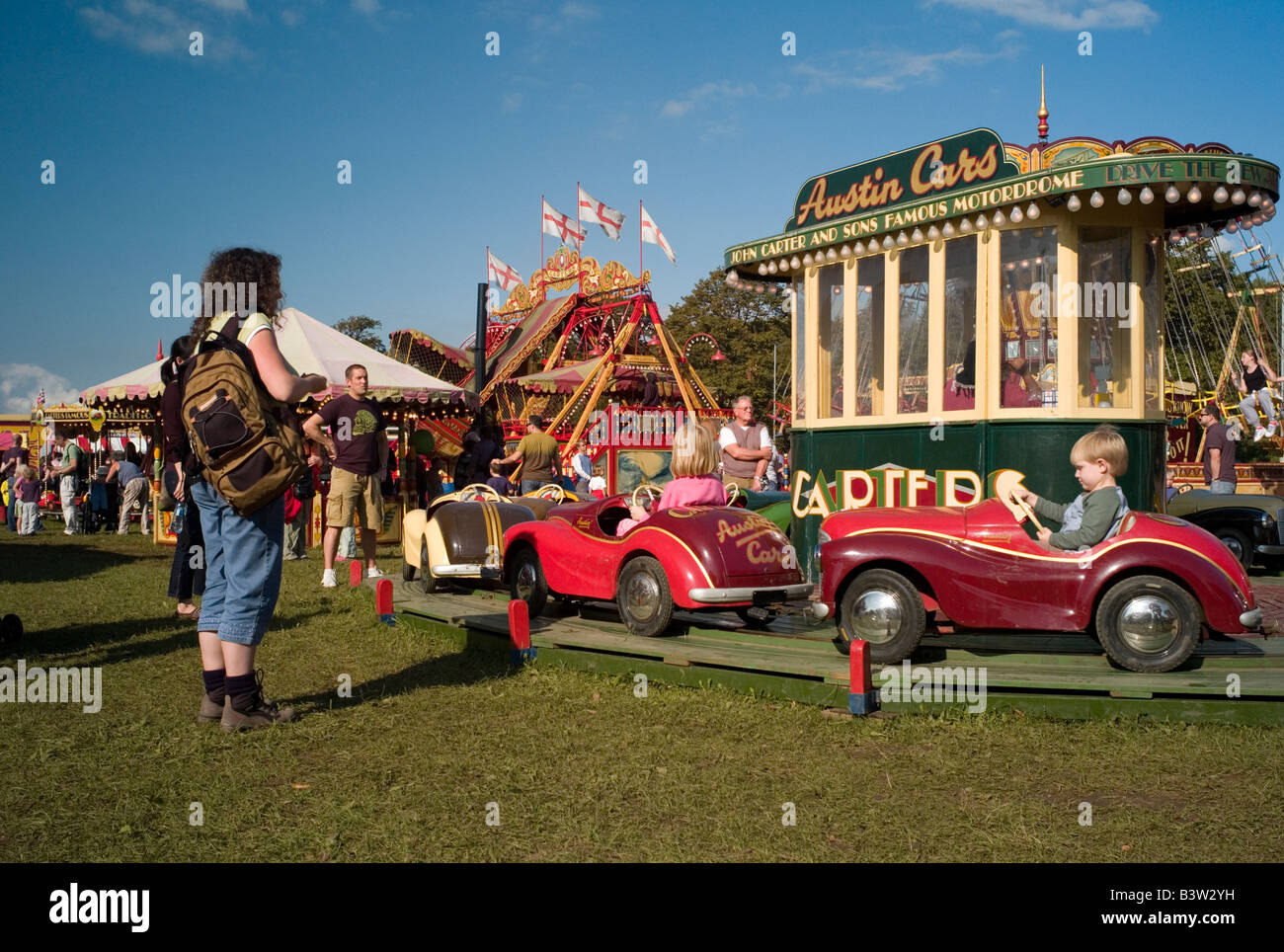 Austin car ride at Carters Steam Fair Stock Photo Alamy