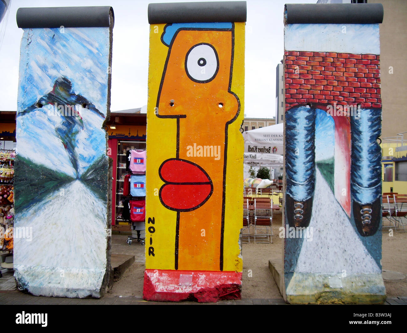 Pieces of the Berlin Wall in Berlin Germany Stock Photo Alamy
