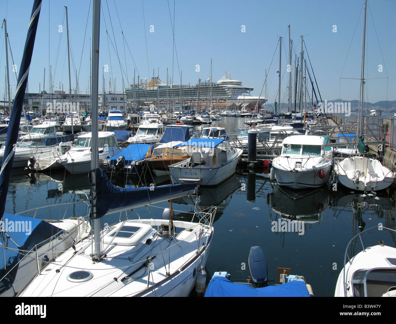 P&O cruise ship Ventura at berth in Vigo, Galicia, Spain, España, Europe Stock Photo
