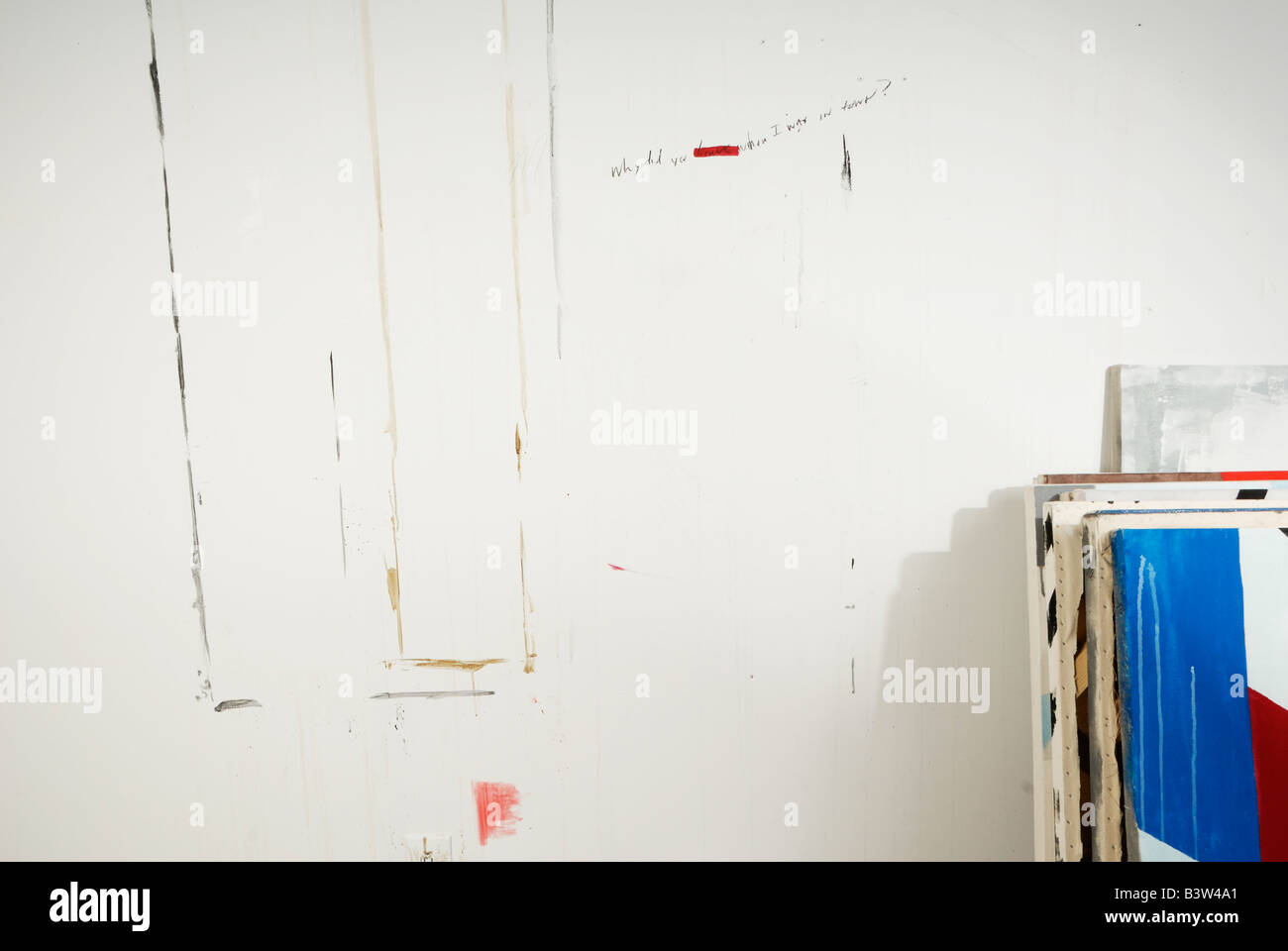 Paint splatter on wall Stock Photo Alamy