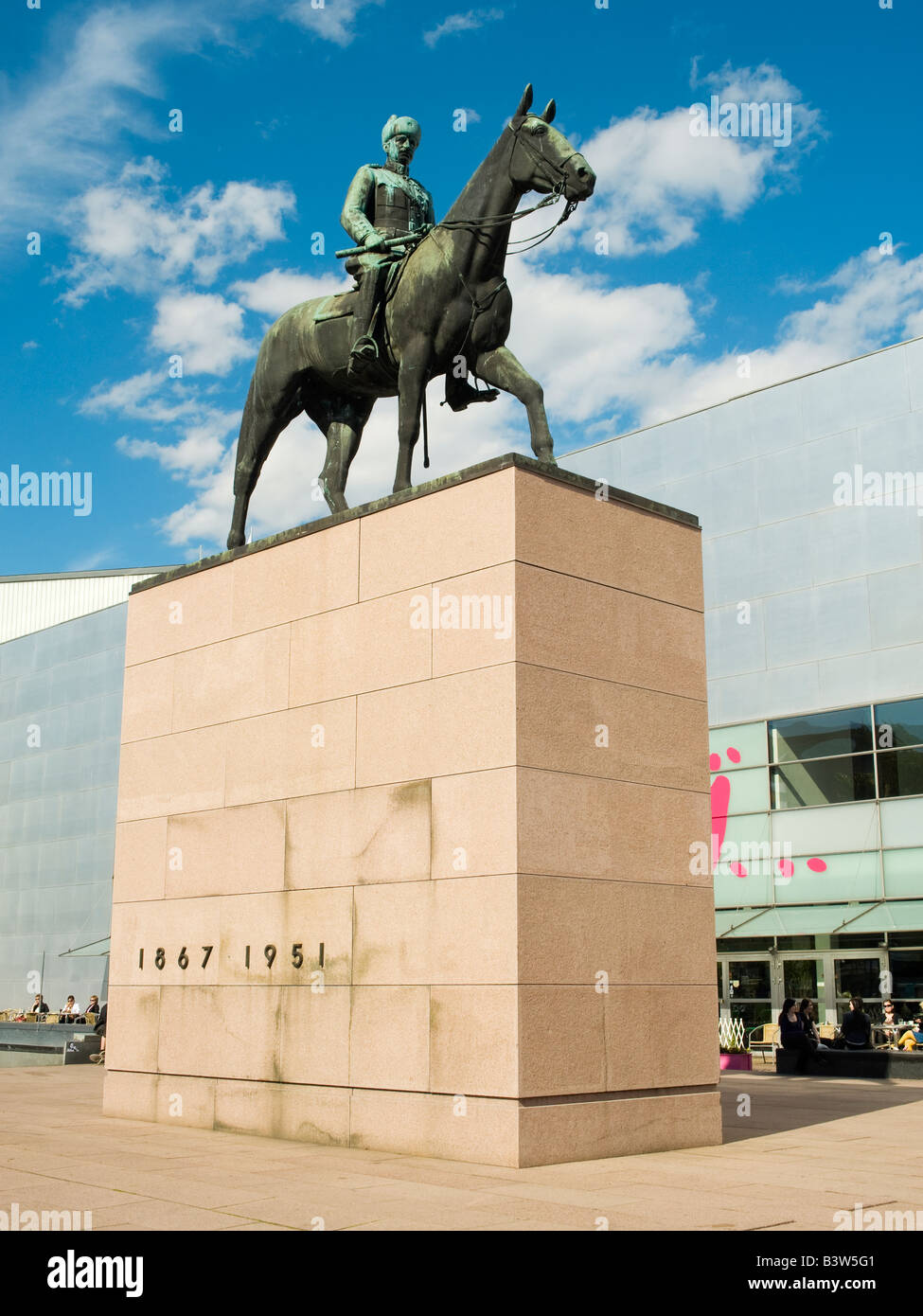 Equestrian statue of Carl Gustaf Emil Mannerheim, Marshal, Regent and President of Finland.  Helsinki, Finland Stock Photo