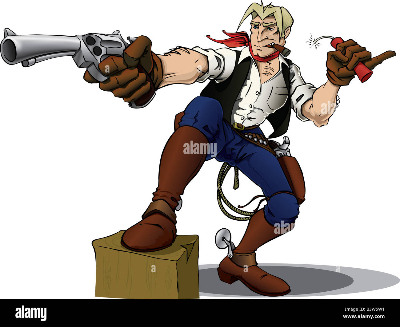 Cowboy hero gunslinger Stock Photo