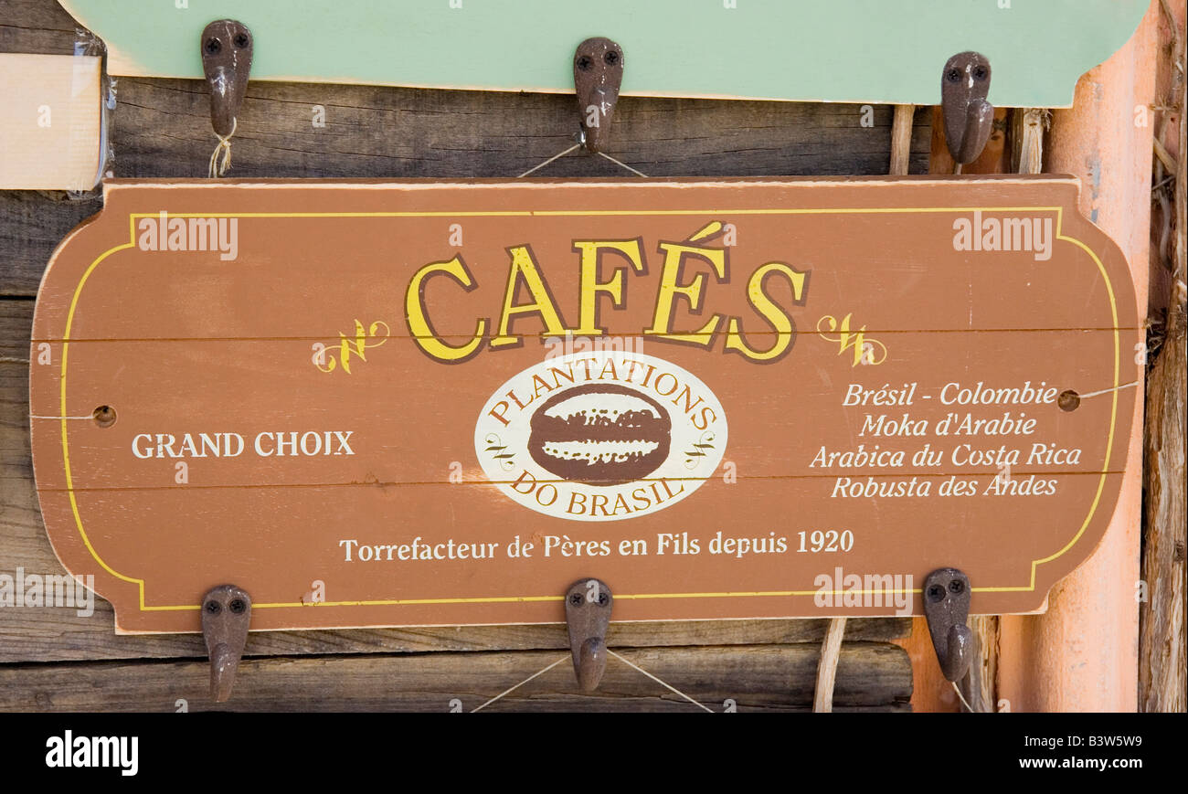 Retro french cafe bar sign hi-res stock photography and images - Alamy