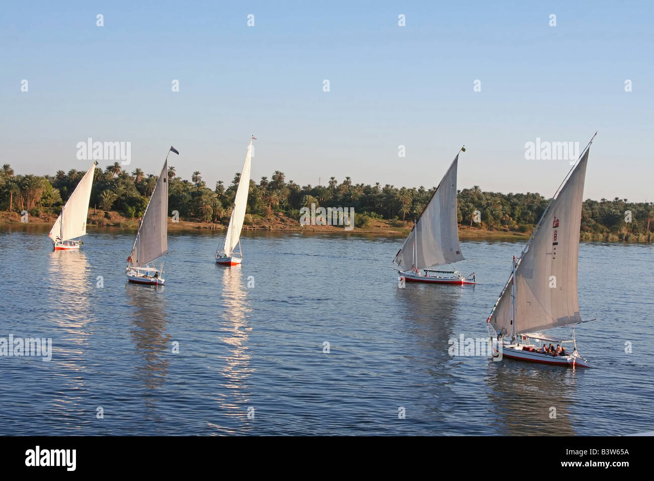 Egypt sailing boats on the Nile Stock Photo Alamy