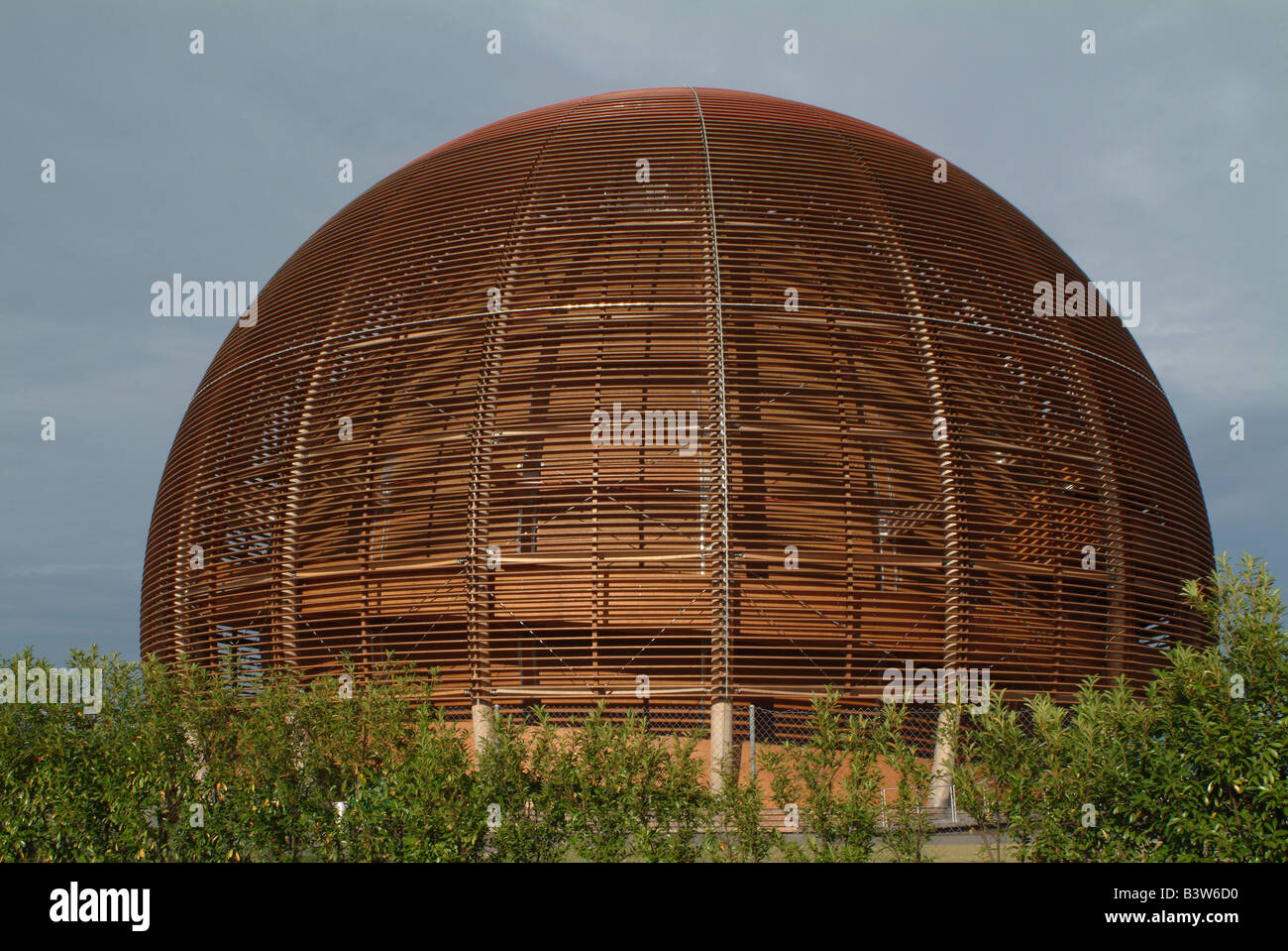 CERN. Centre Européenne pour la Recherche Nucléaire. Le Palais de l'Equilibre. The Globe of Science and Innovation in Geneva. Stock Photo
