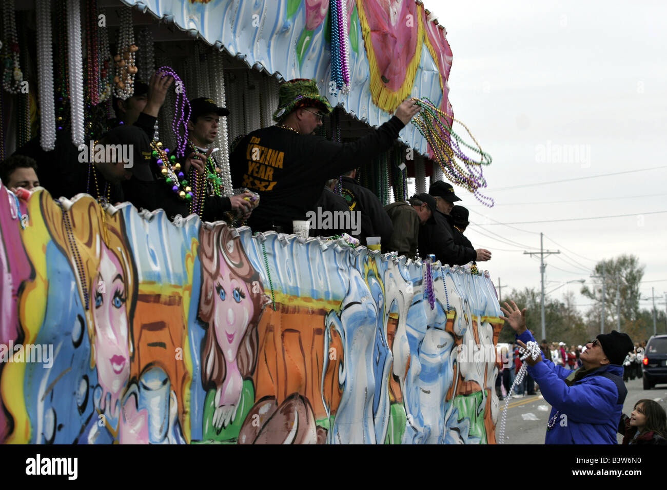 Mardi Gras goes on. Slidell, Louisiana, USA. Feb 2006. Dionysus. Float