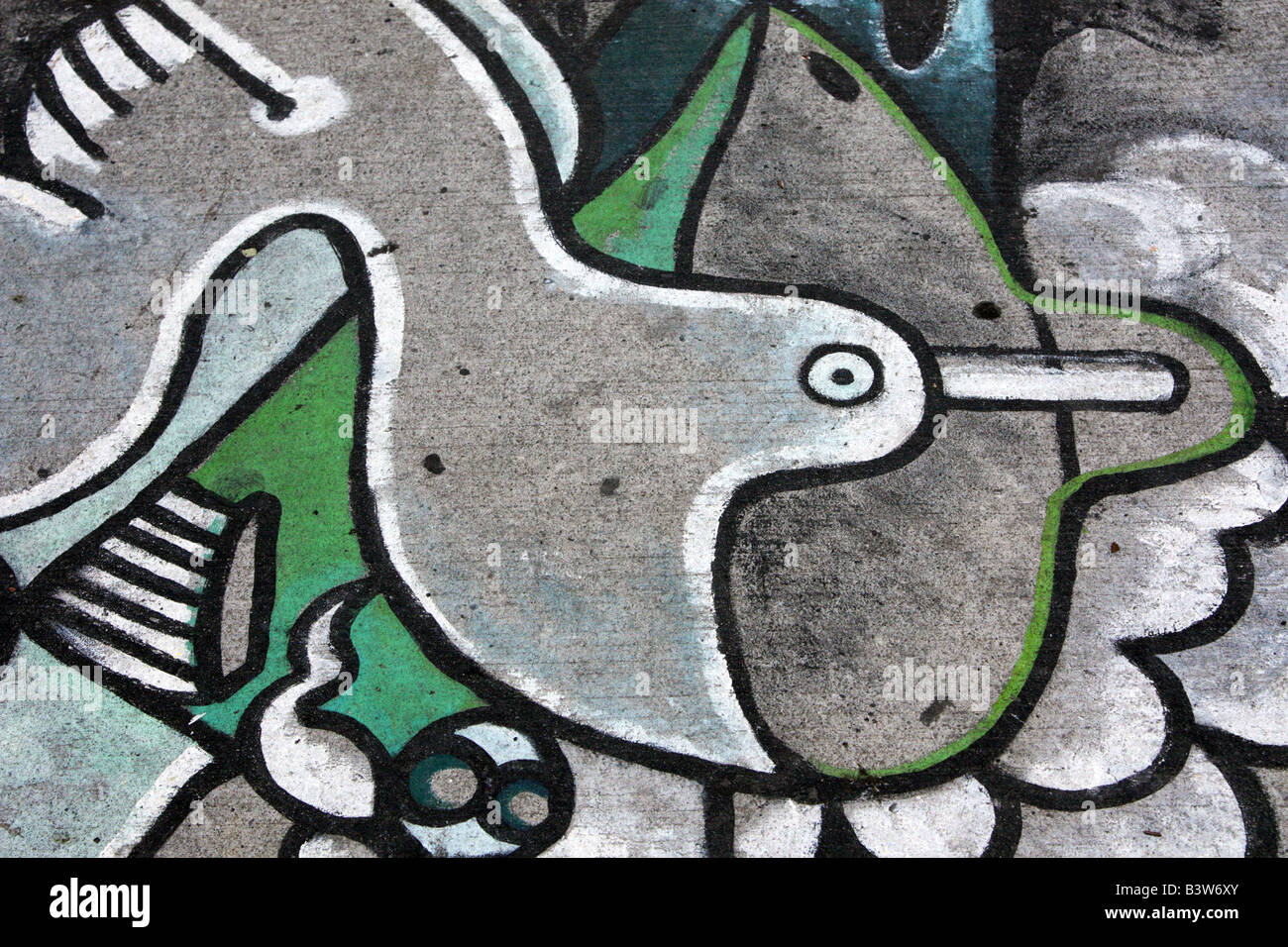 Abstract Flying Bird Drawing