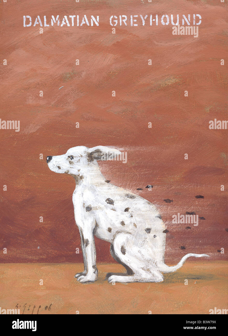 Dalmatian Greyhound Stock Photo