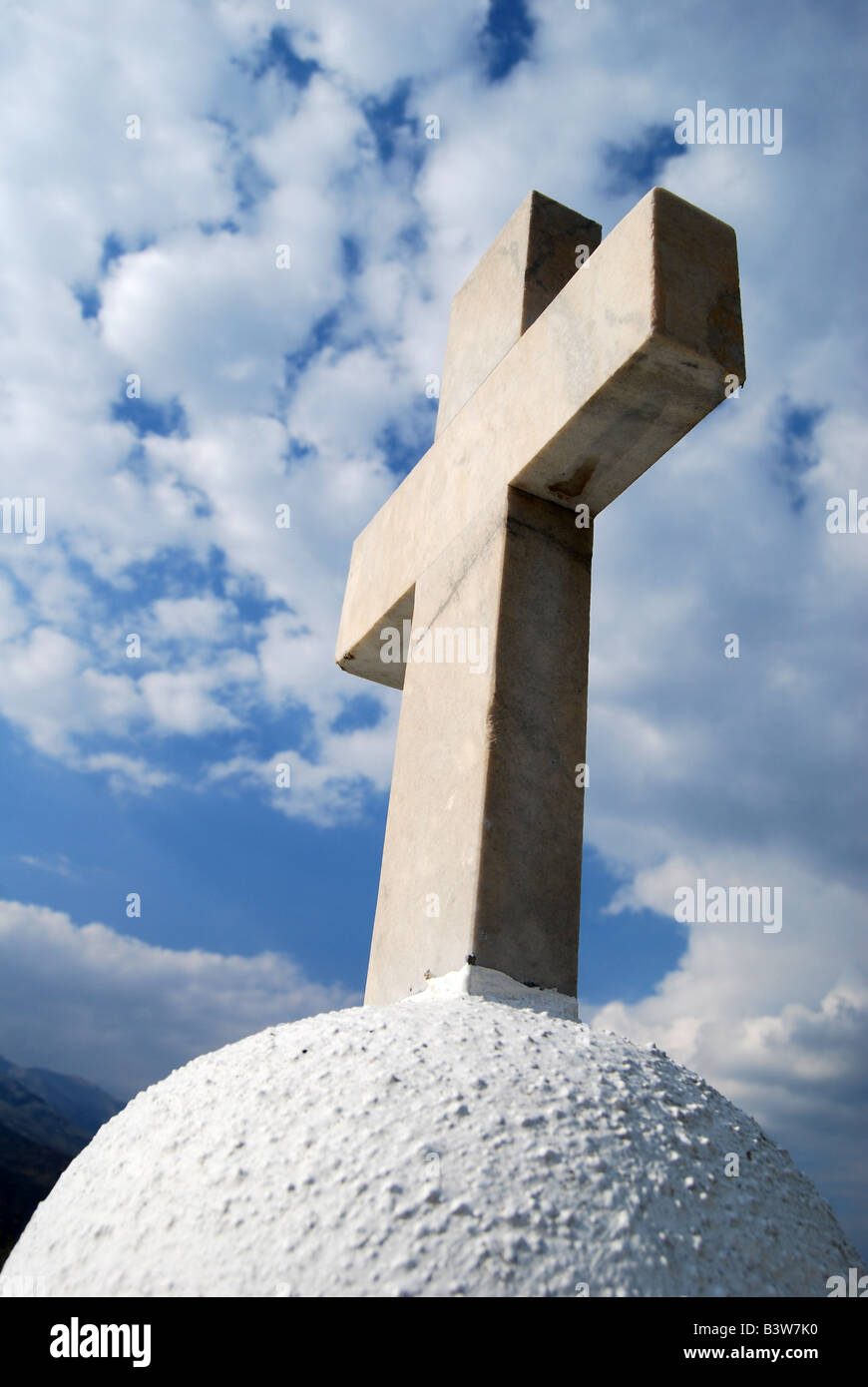 Blue sky with light cloud cover