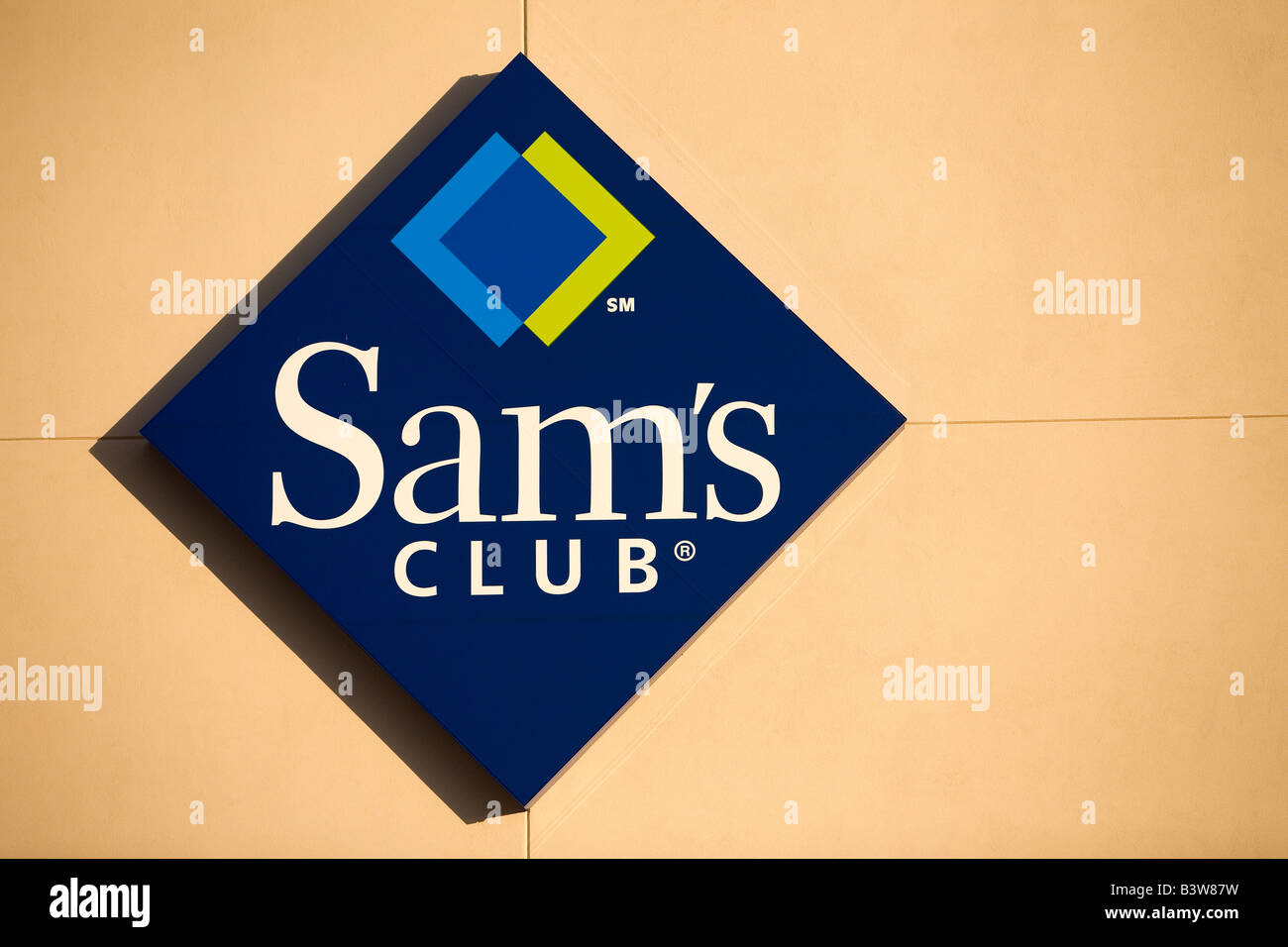 The logo of a Sam's Club in Bentonville, Arkansas, U.S.A. Stock Photo