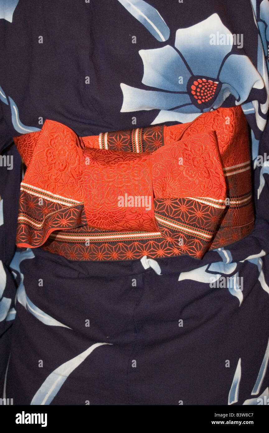 Kimono obi tied sash Japan Stock Photo Alamy