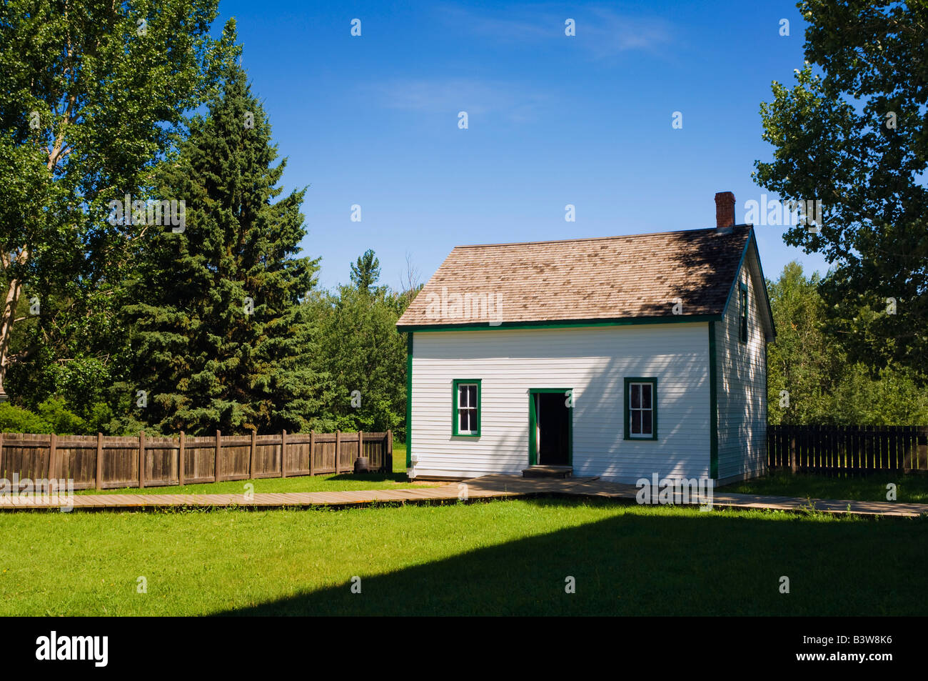 Pioneer house, Fort Edmonton, Alberta, Canada Stock Photo Alamy