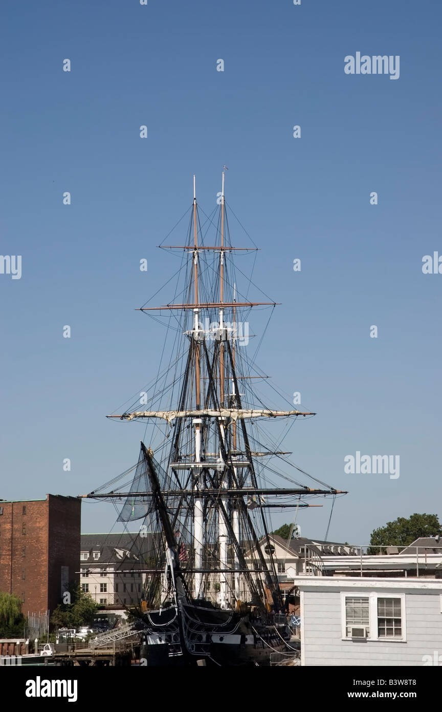 Old Ironside anchored, Charlestown, Boston Stock Photo Alamy