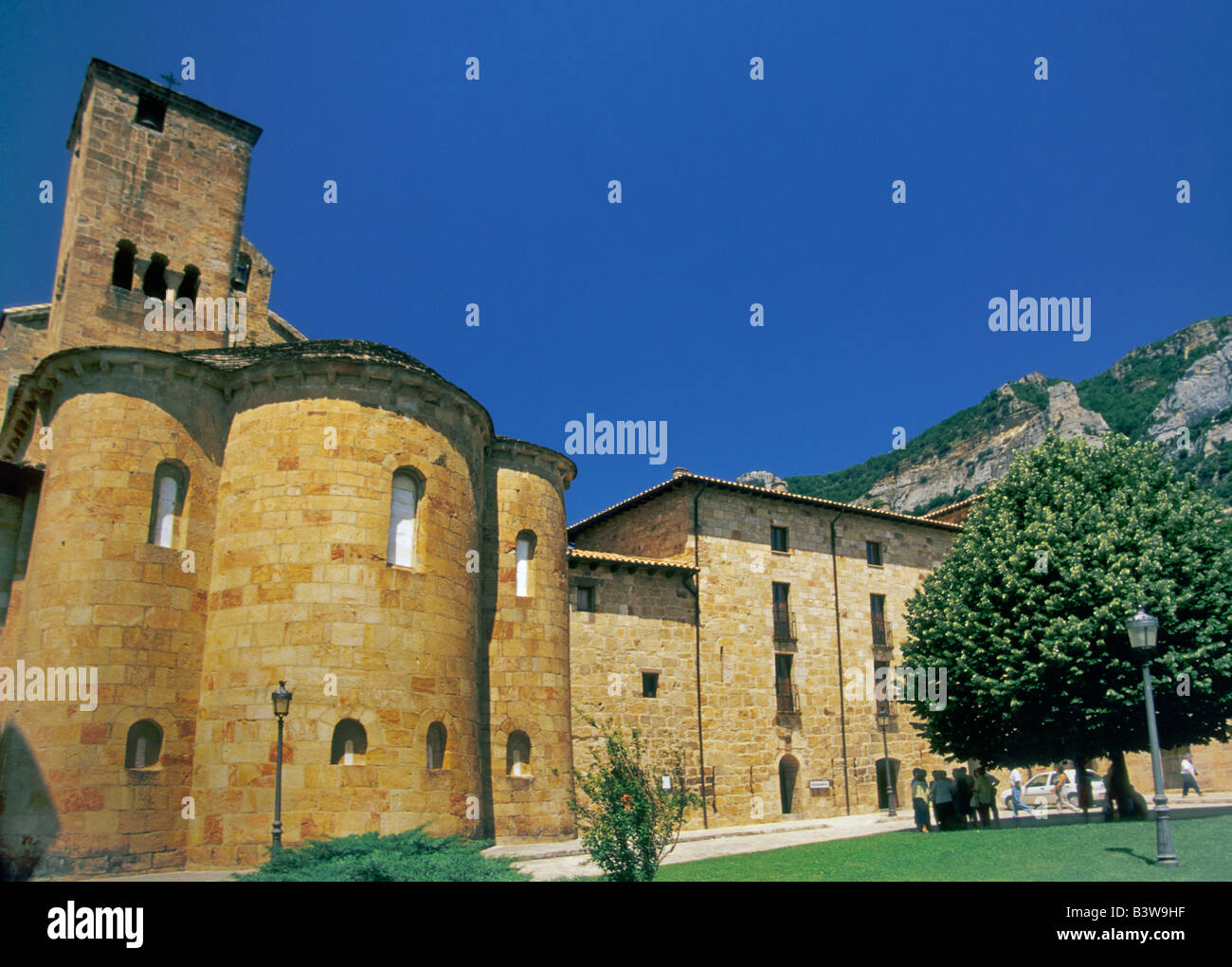 Leyre Monastery in Sierra de Leyre Navarra Spain Stock Photo