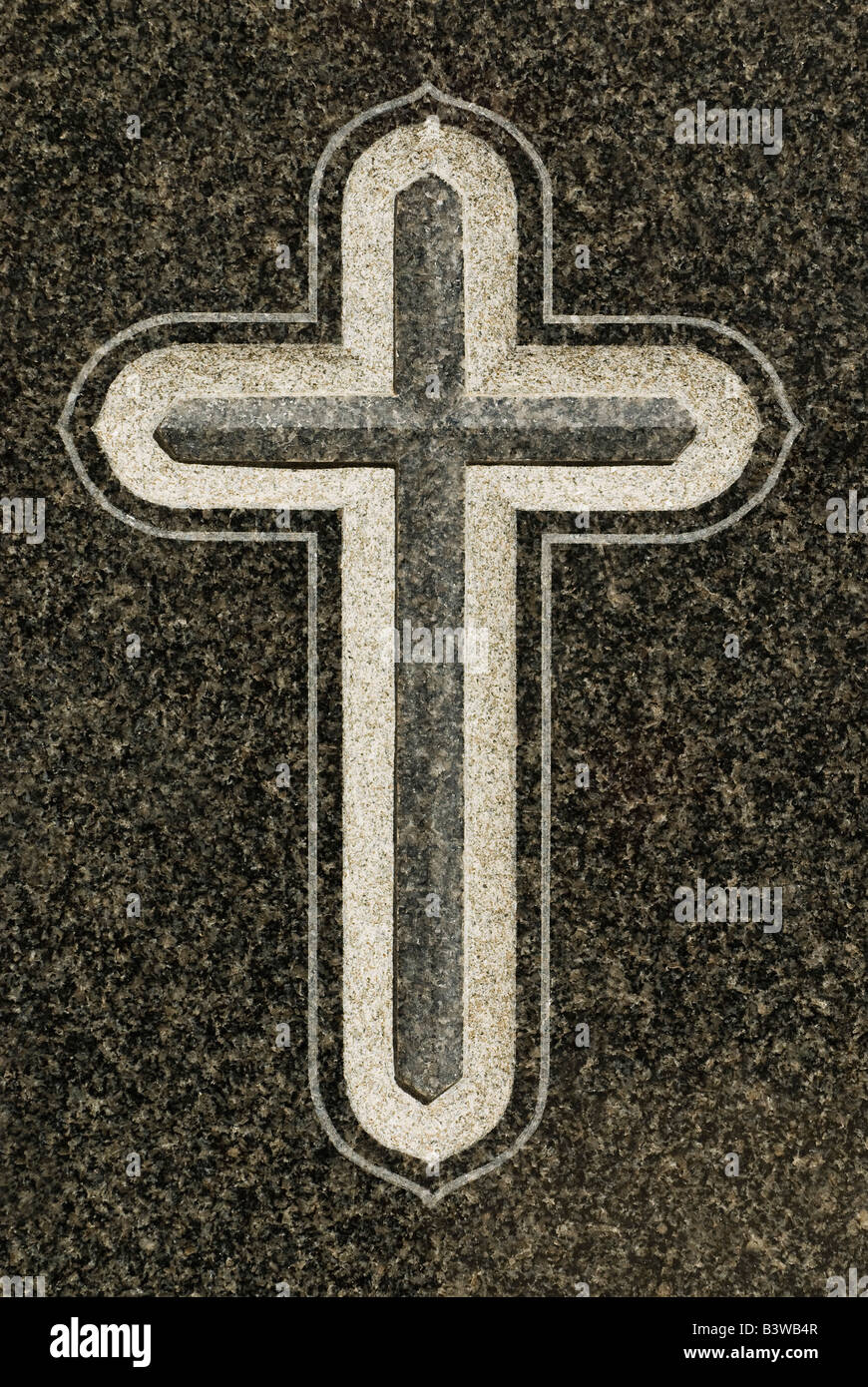 Cross on grave Stock Photo Alamy