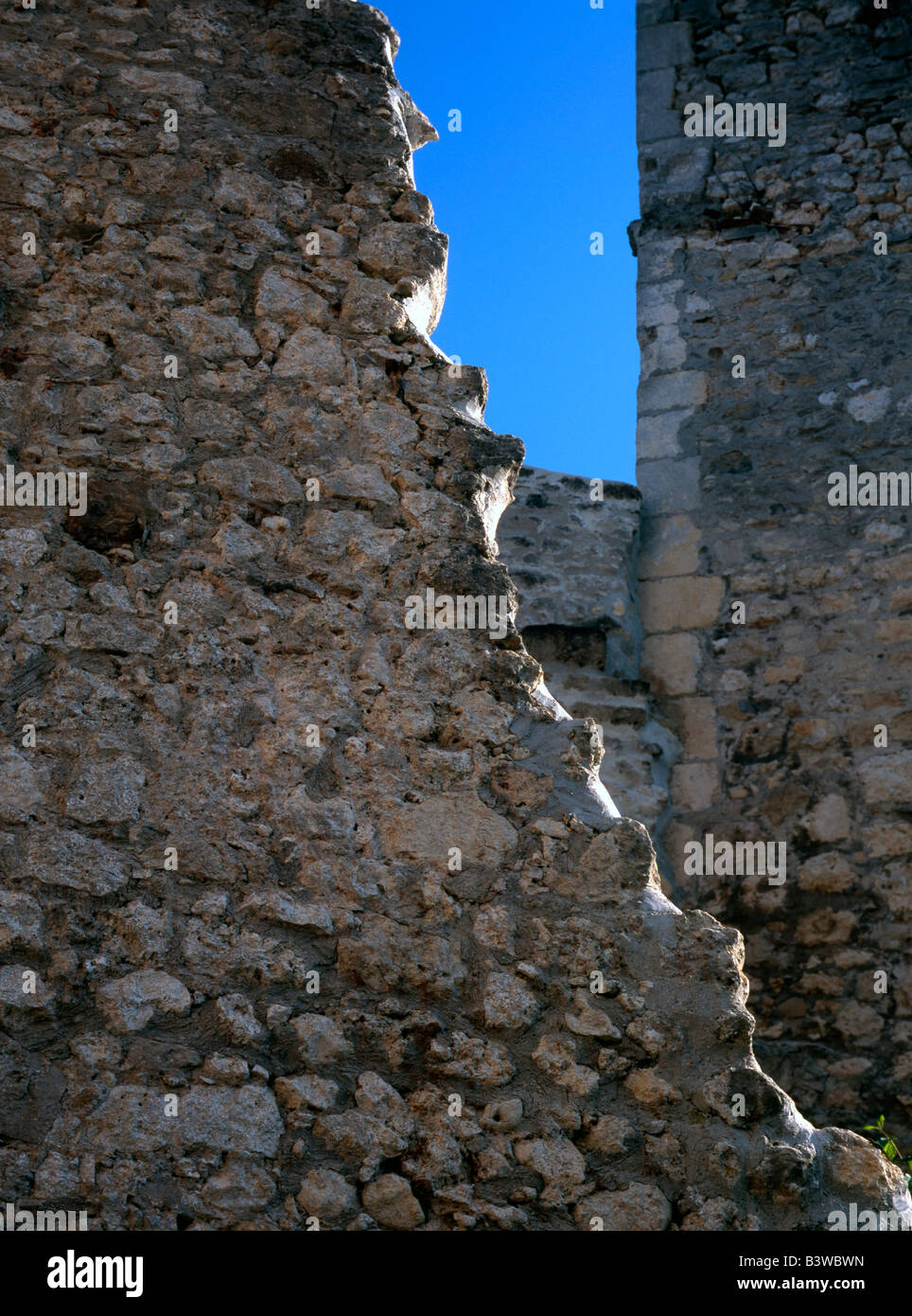 Walls of old medieval fortress Stock Photo - Alamy