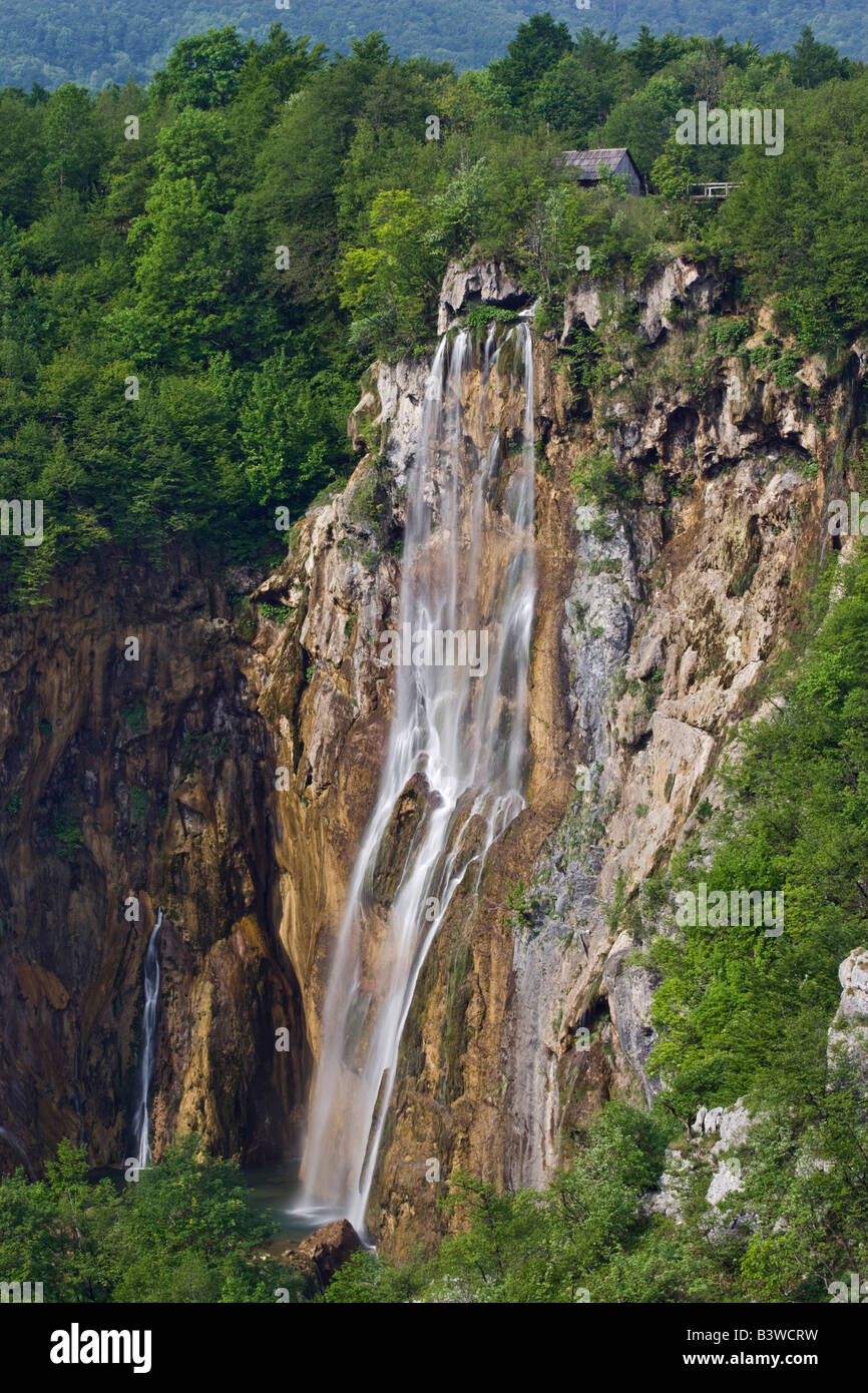 Veliki Slap (Waterfall) Plitvice Lakes National Park, Croatia Stock Photo