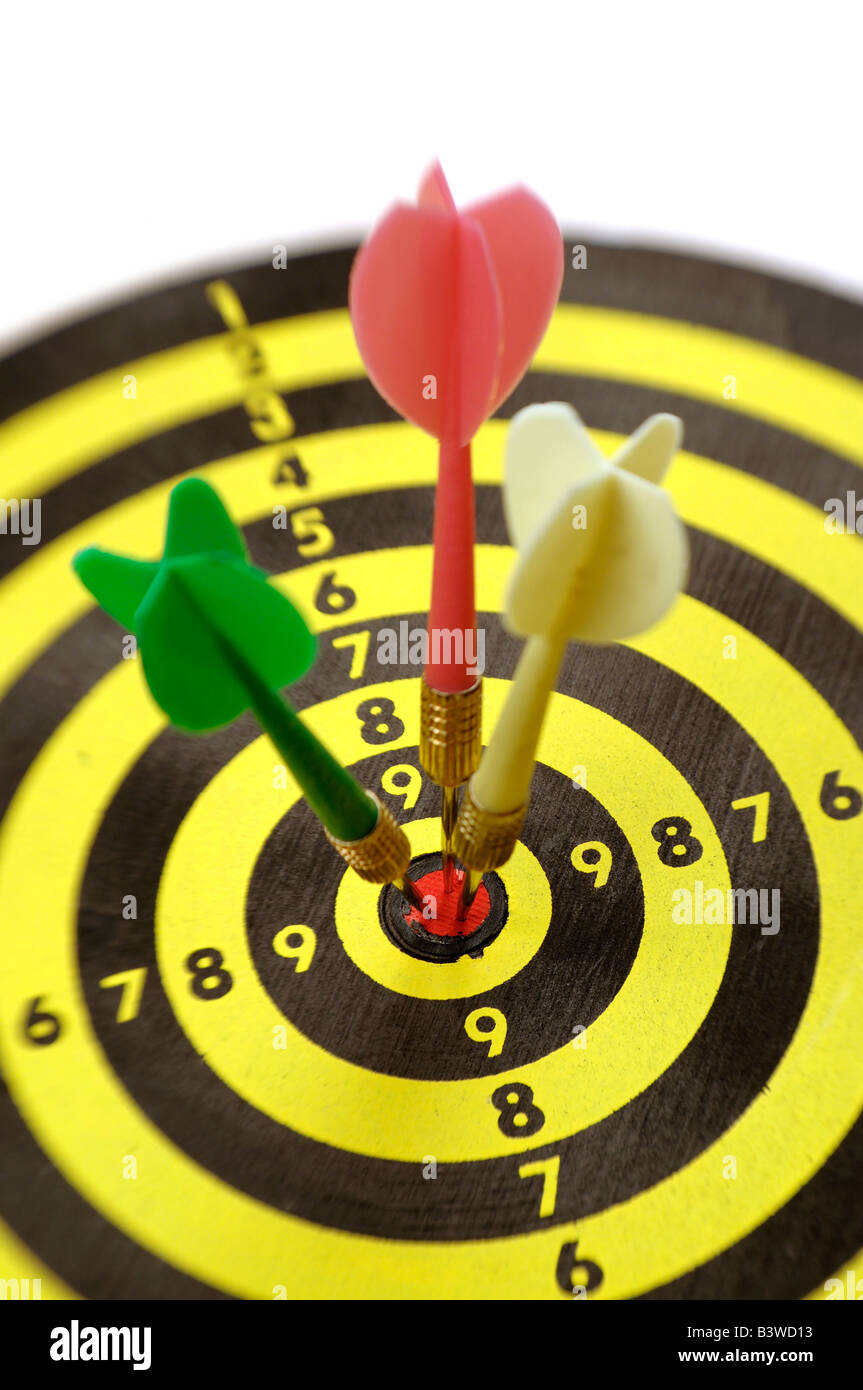 Arrows on target Stock Photo