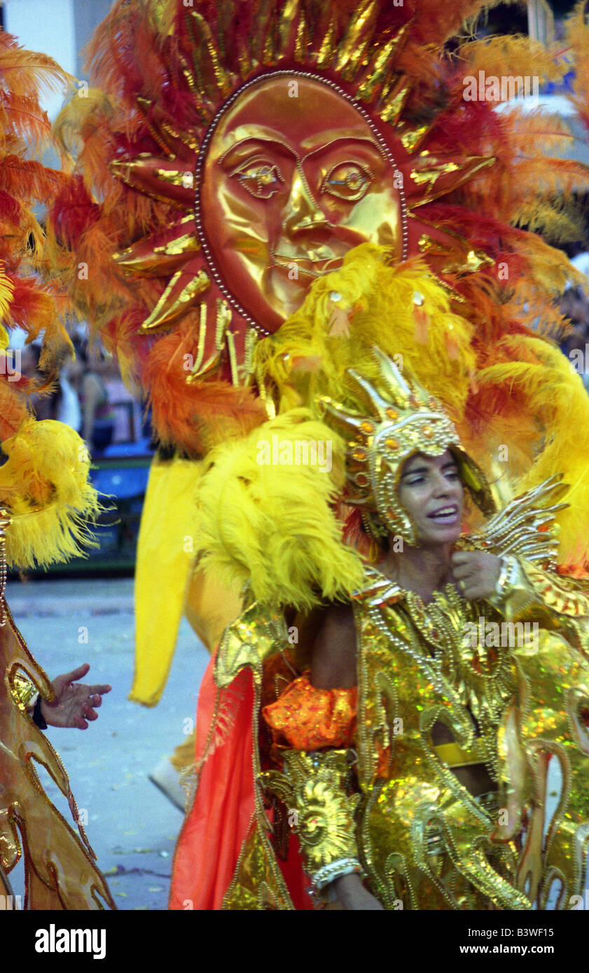 Rio de Janeiro, Brazil.  Carnaval in the SambÛdromo Stock Photo