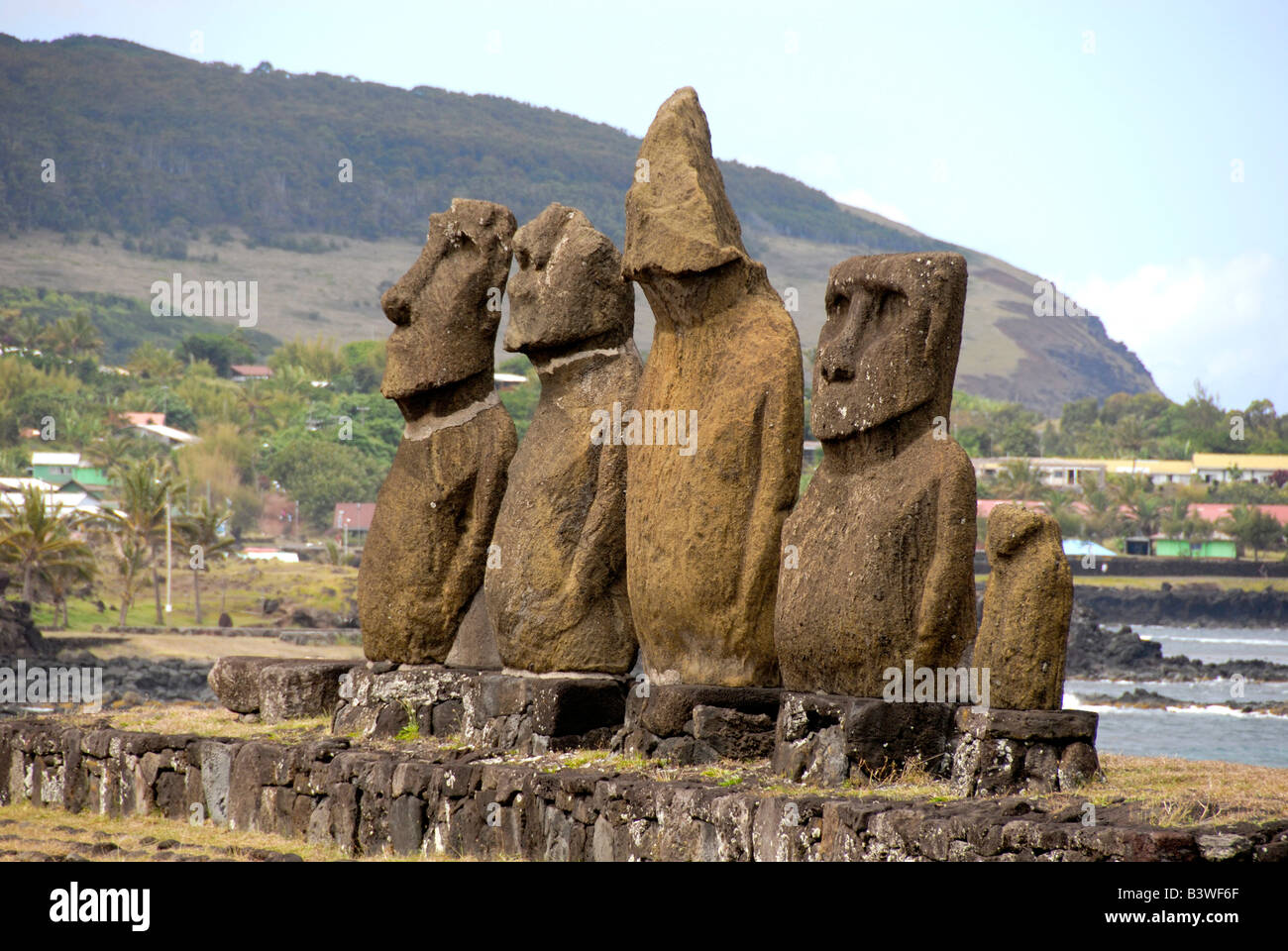 Chile, Easter Island (aka Rapa Nui). Hanga Roa, Easter Island's only