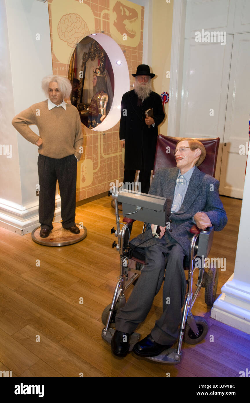 Waxwork model of Stephen Hawking at Madame Tussauds London England UK Stock Photo