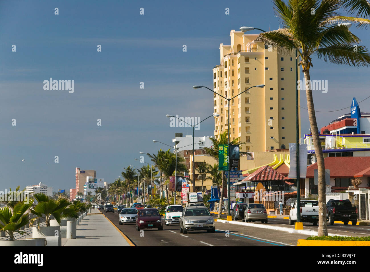 Mexico, Sinaloa State, Mazatlan. Playa Norte Beach Avenida del Mar