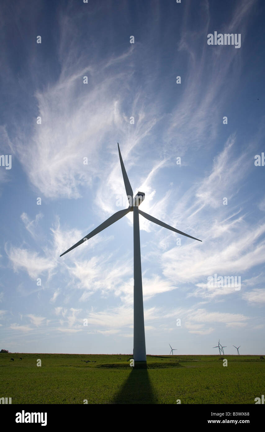 Wind power plant Stock Photo