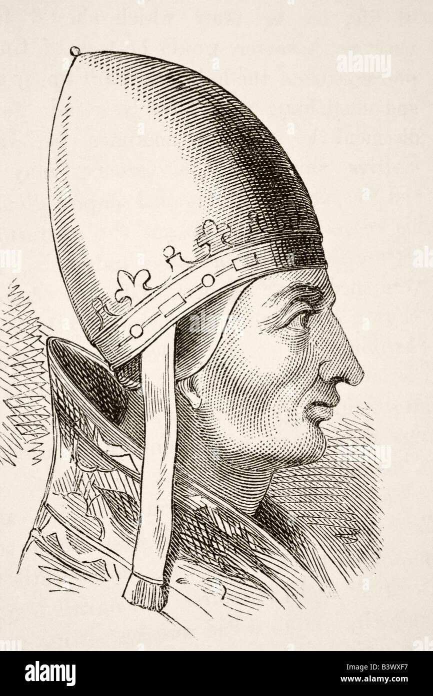 Pope Innocent III, 1161 to 1216. Stock Photo
