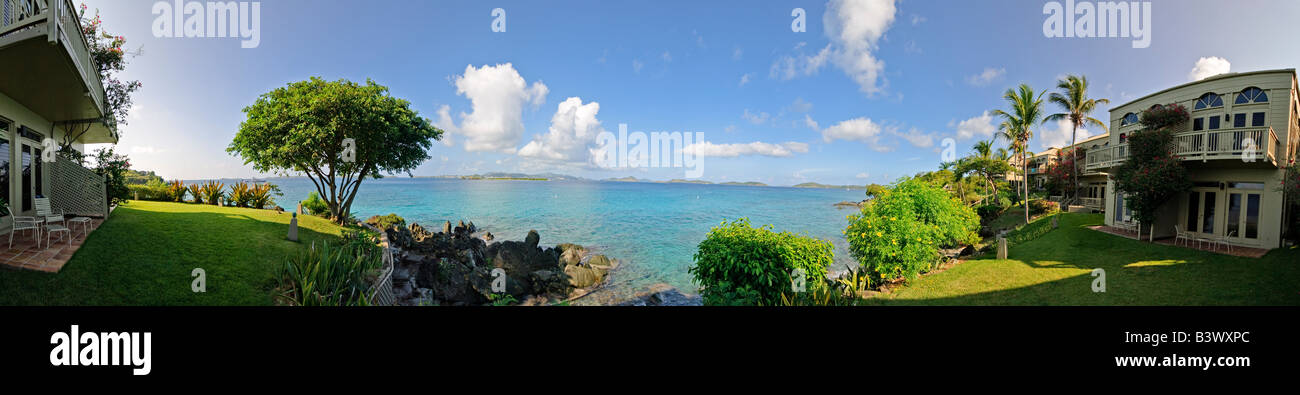 Luxury resort on St John, US Virgin Islands Stock Photo