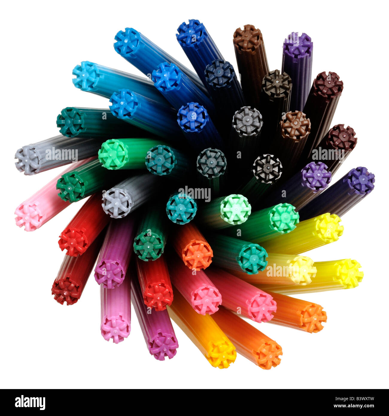 Coloured marker pens Stock Photo