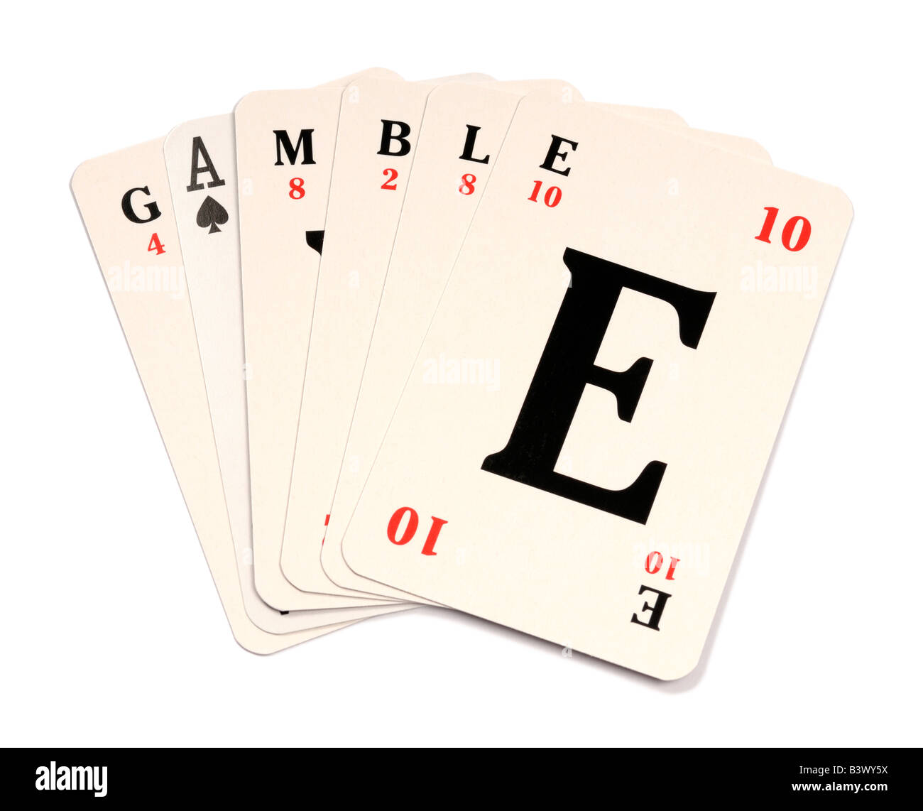 Gamble playing cards Stock Photo