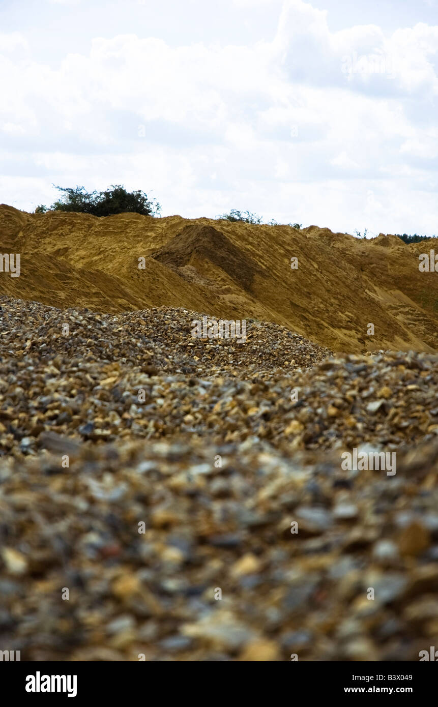 A quarry stores aggregate sand concrete and rocks Stock Photo Alamy