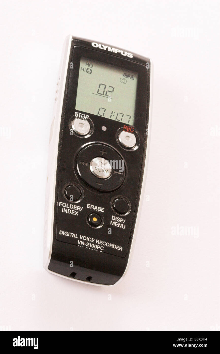 Digital voice recorder or dictaphone Stock Photo Alamy