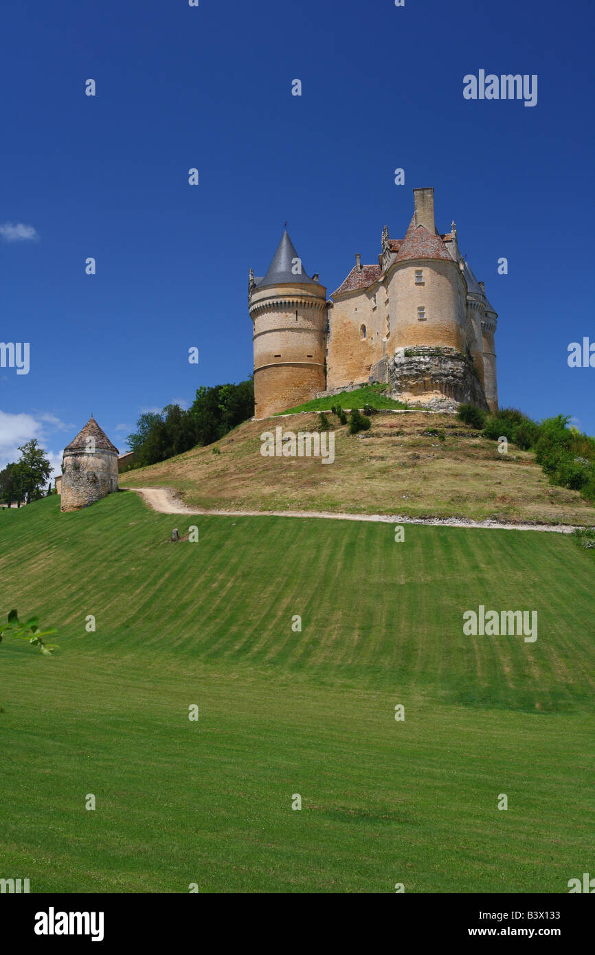 A Castle of the Middle Ages on a hill Stock Photo - Alamy