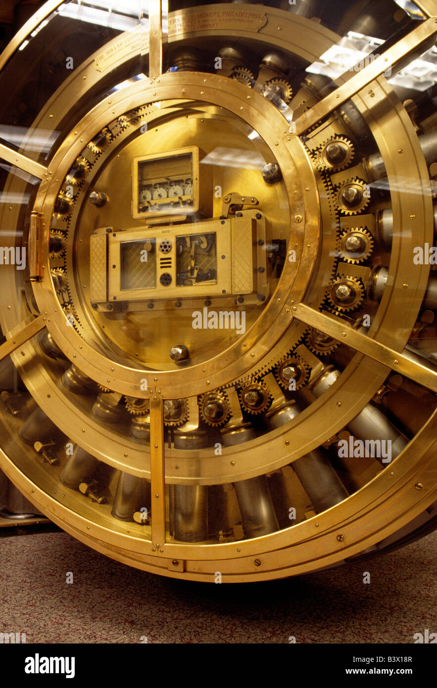 Bank vault door Stock Photo