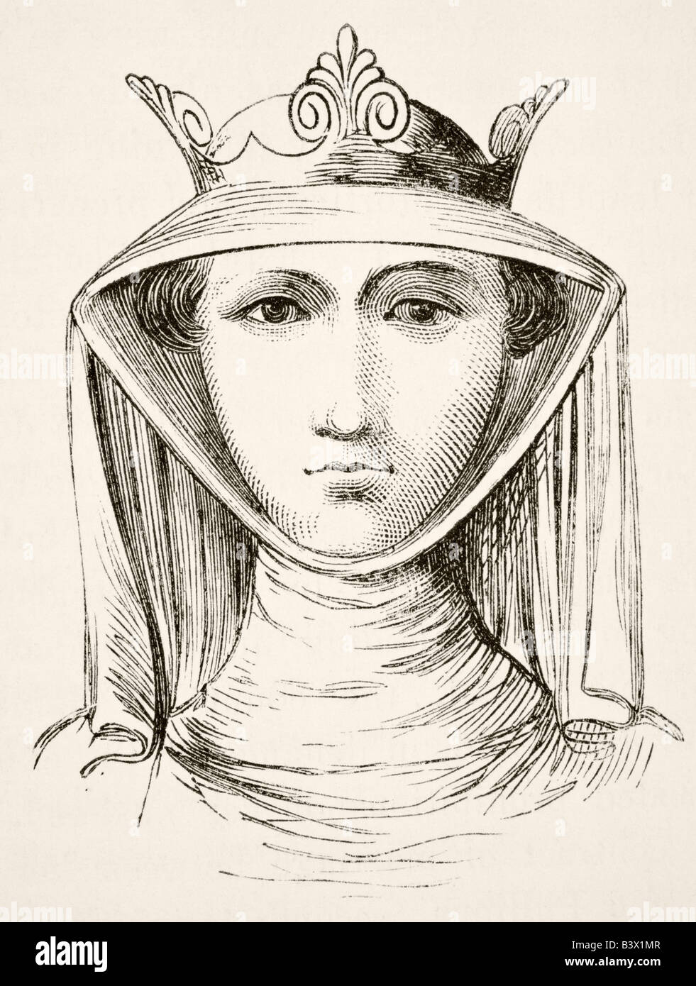 Isabella of France circa 1295 to 1358, known as the She Wolf of France. Stock Photo