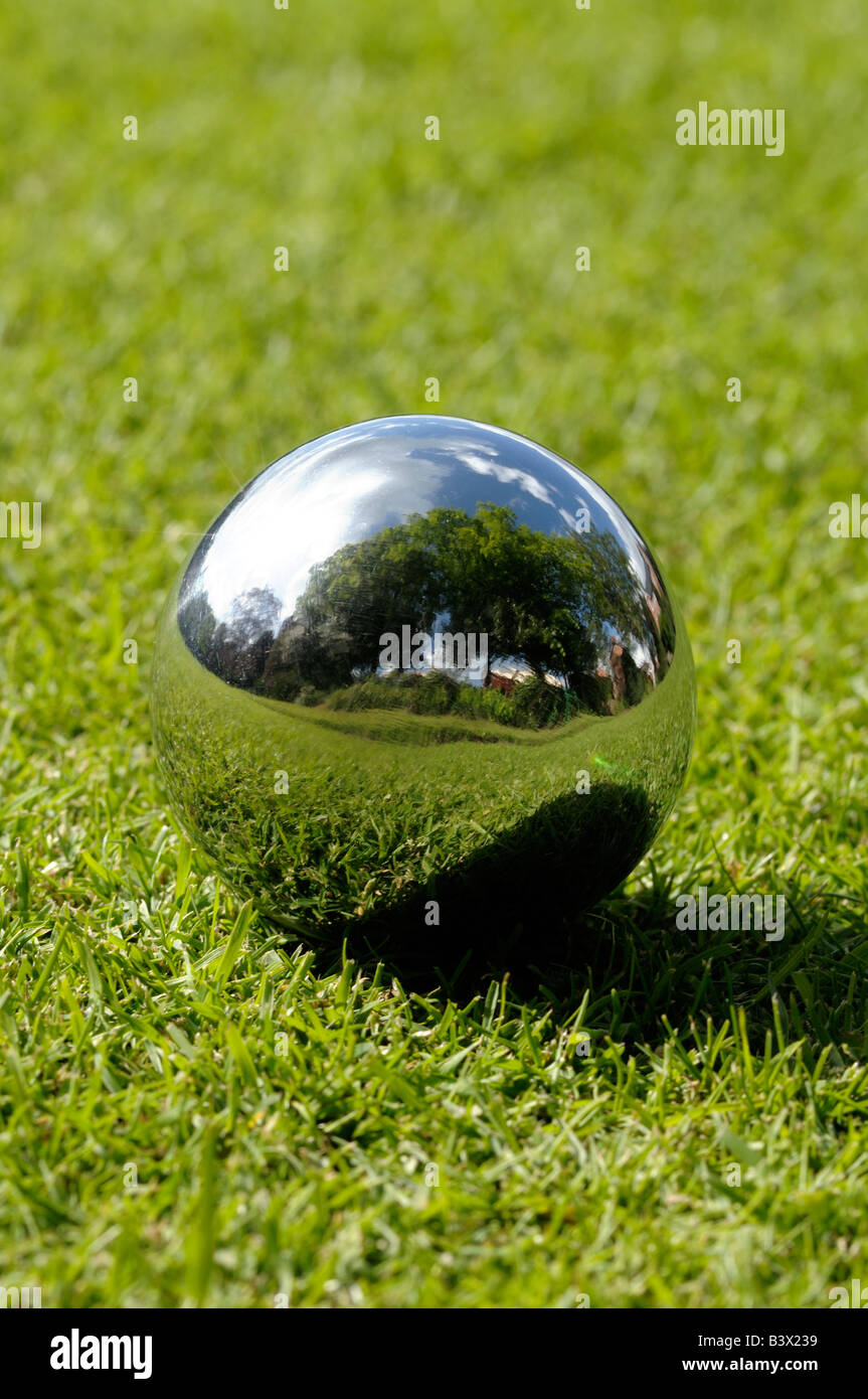 Silver sphere Stock Photo