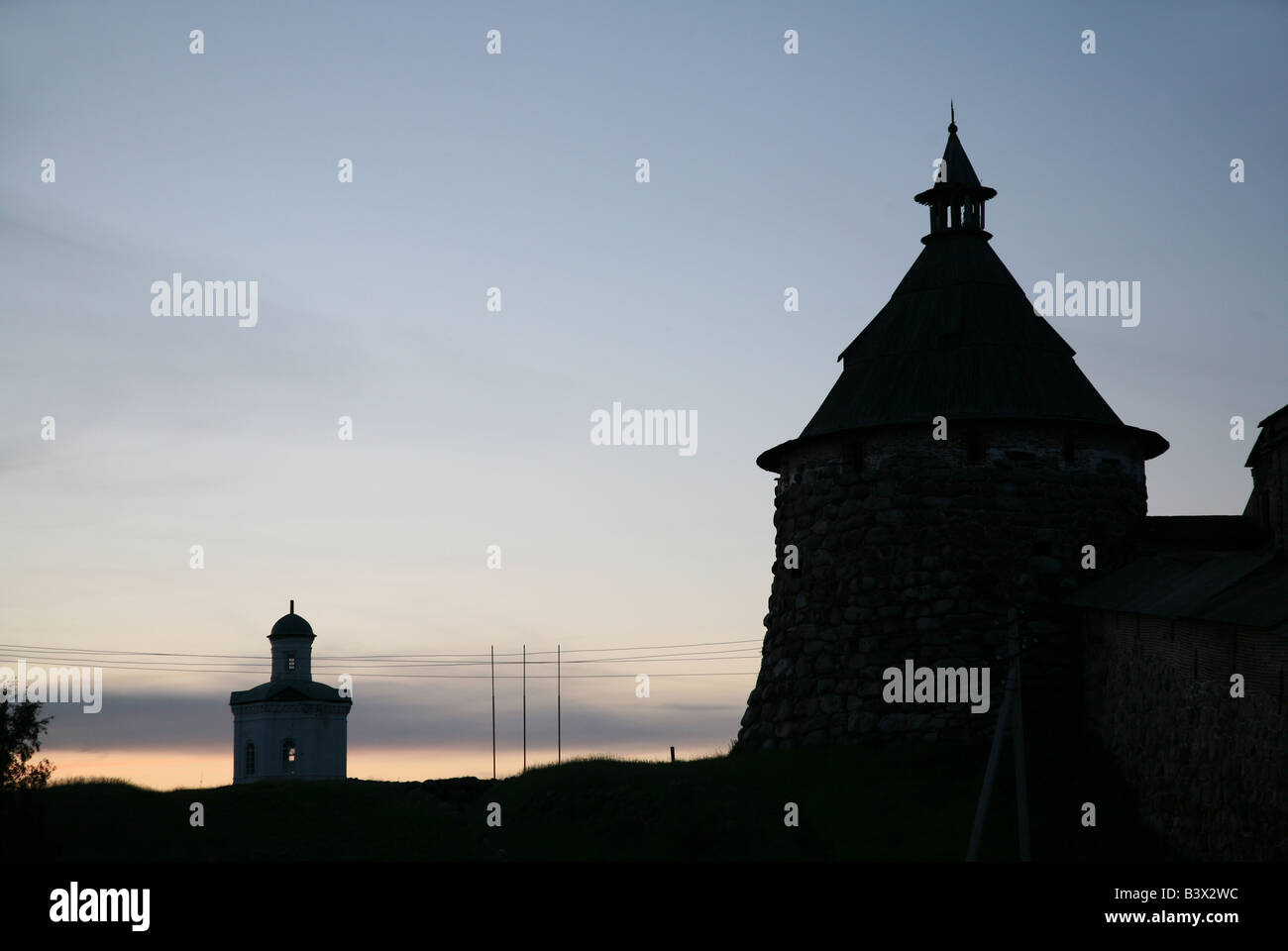 Prison Tower Silhouette High Resolution Stock Photography and Images ...