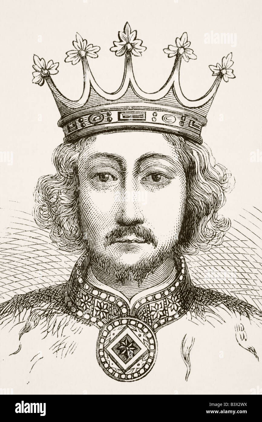 King Richard II of England 1367 to 1400 Stock Photo