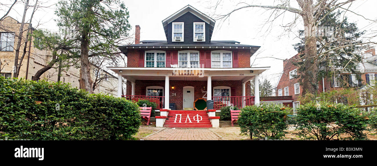 Fraternity House on Rugby Road at the University of Virginia Charlottesville Virginia Stock Photo