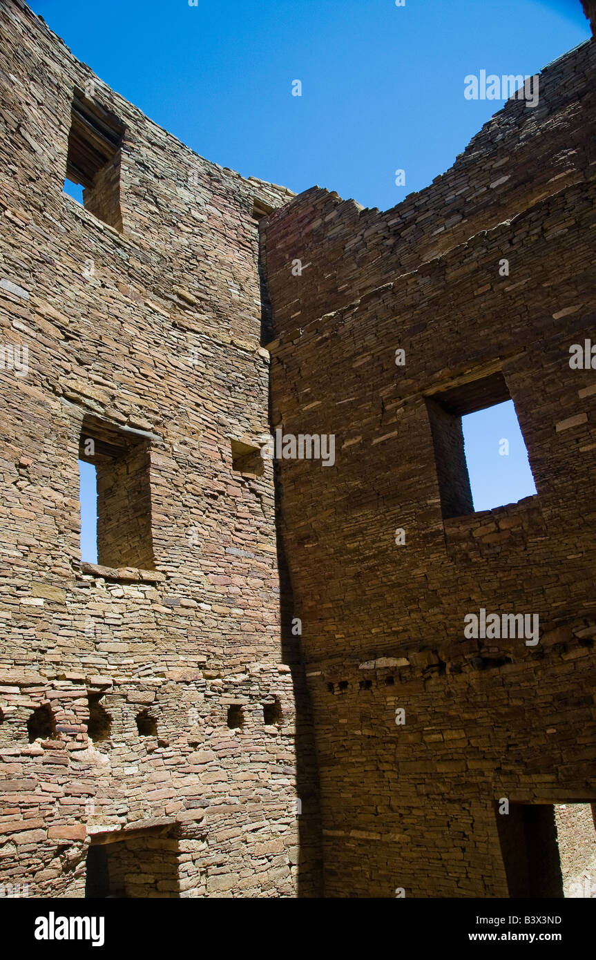Rock dwellings at Chaco Culture National Historical Park New MexicoAnasazi, Stock Photo