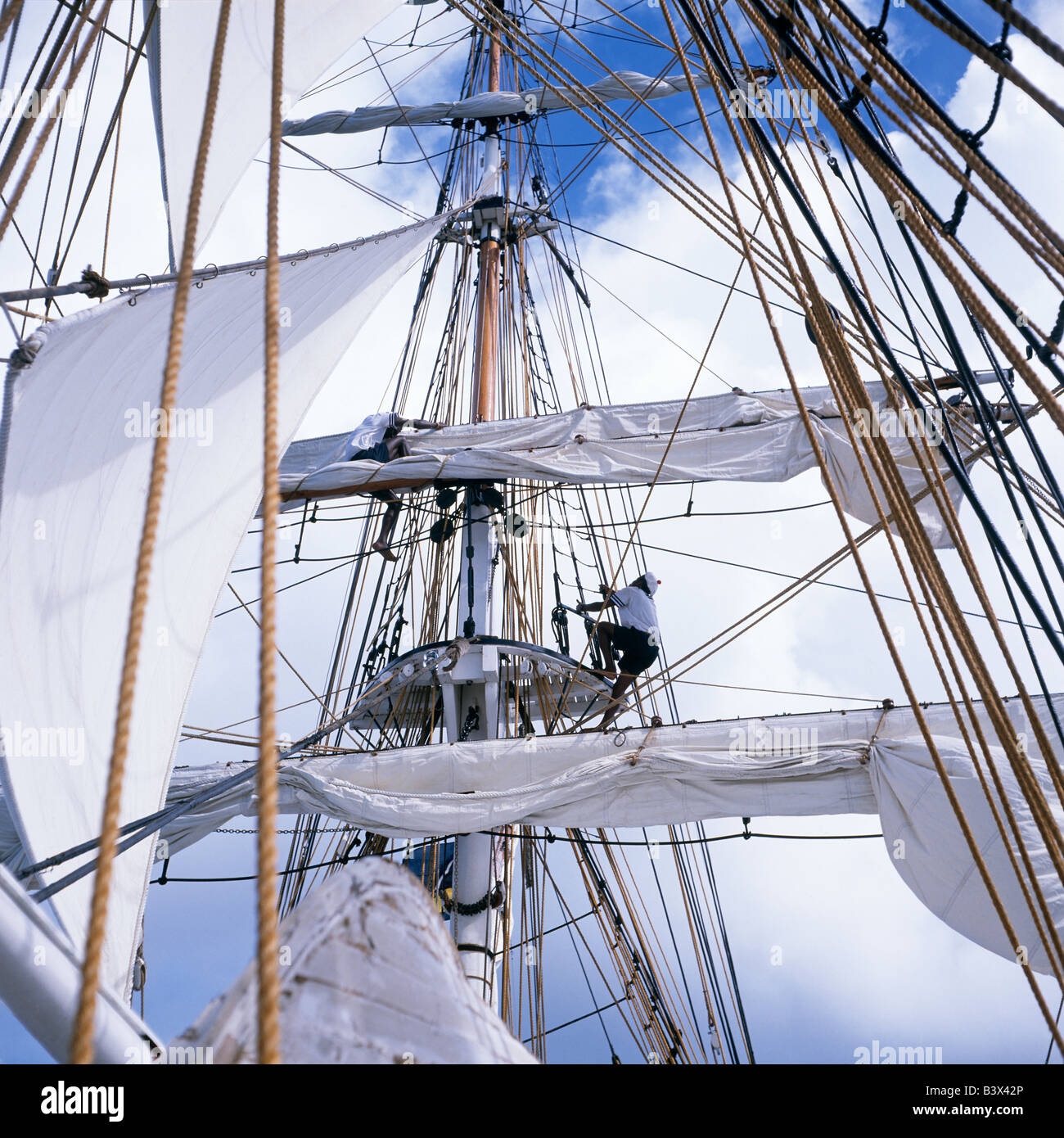 Schooner Rigging Stock Photo