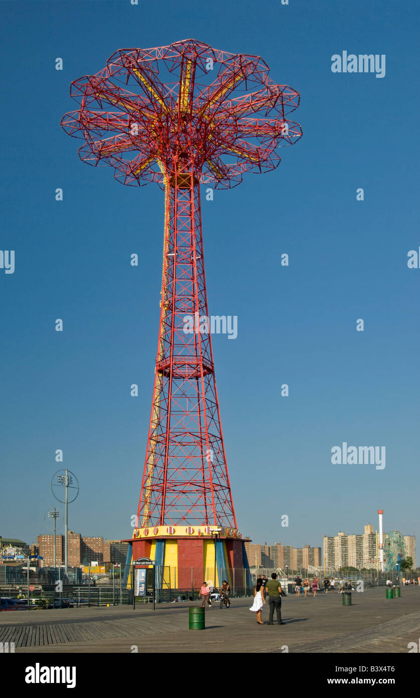 The Parachute Jump at the Coney Island boardwalk in Brooklyn New York