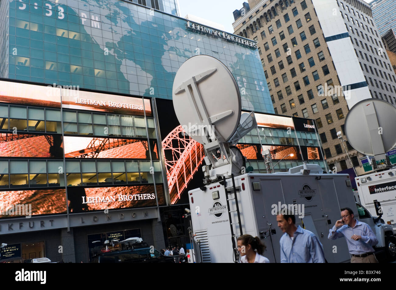 Lehman Brothers, News, Bankruptcy Stock Photo