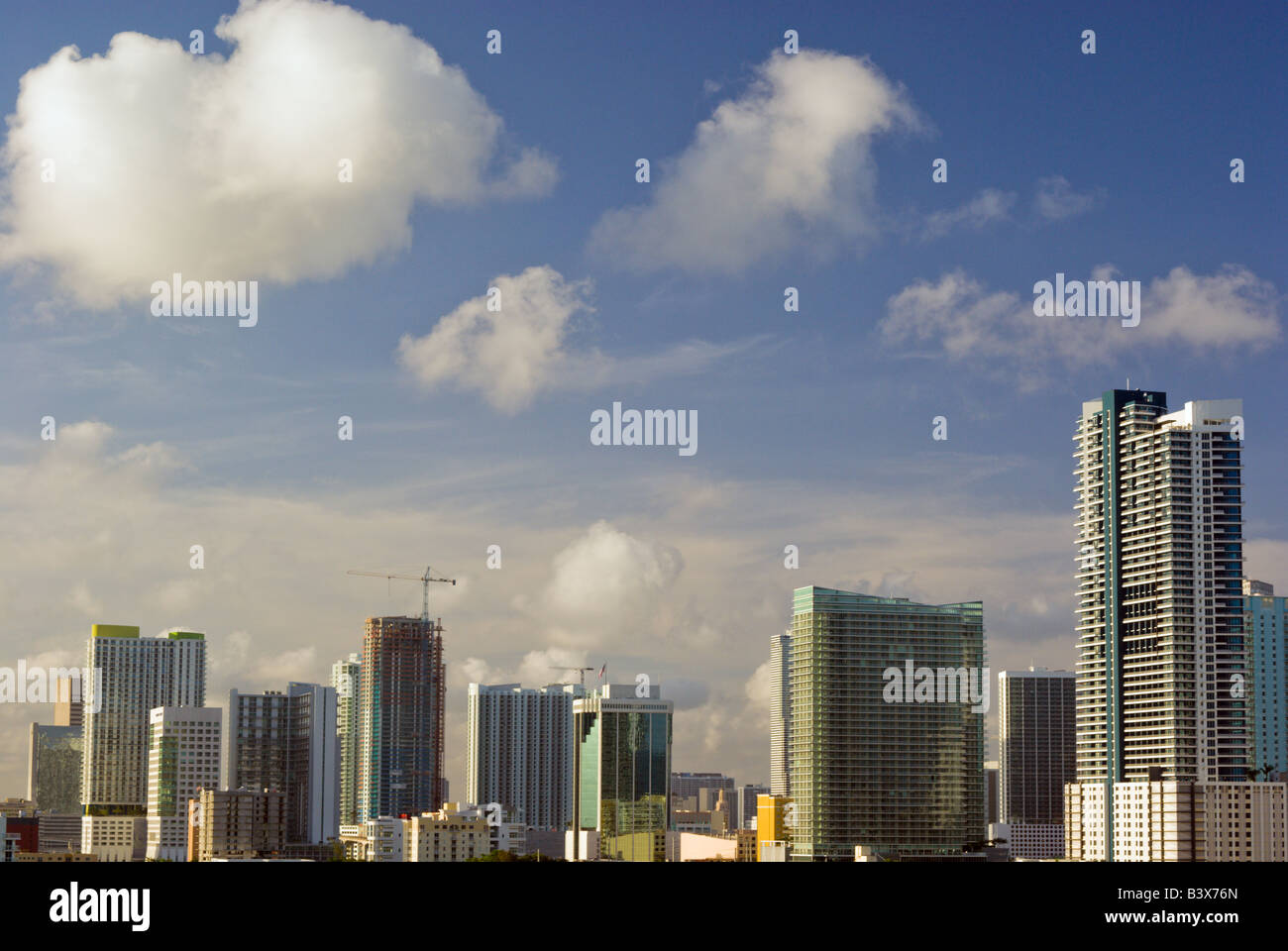 Daytime view of downtown Miami, Florida office and residential